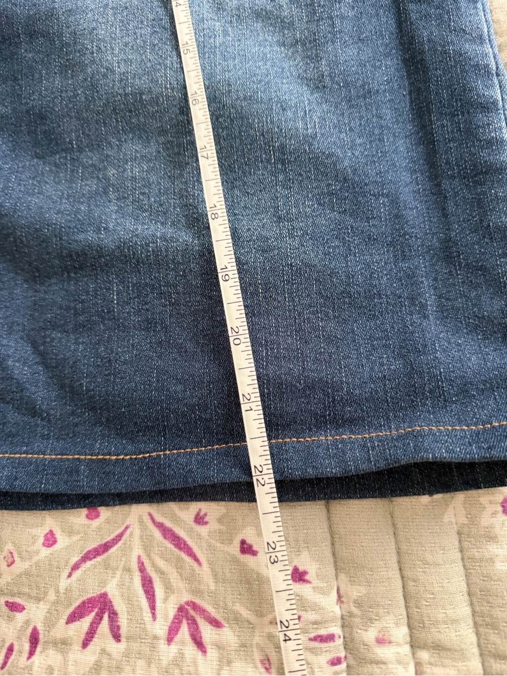 Main Street Exchange Denim Skirt Size 6 Button Front A-Line Jean Skirt - Picture 6 of 7